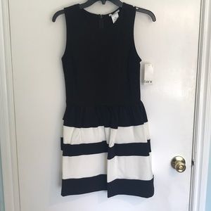 Bar III- Black and White Color Block Dress